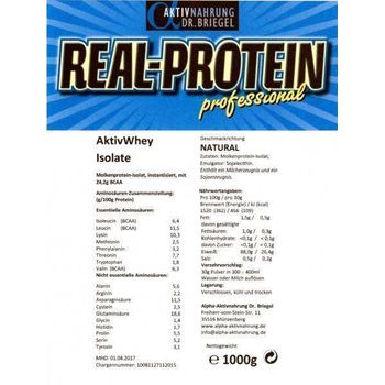 Real-Protein Aktiv Whey Isolate 1000g Vanille