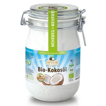 Dr.Goerg Premium Bio-Kokosöl im Bügelglas, 1000 ml
