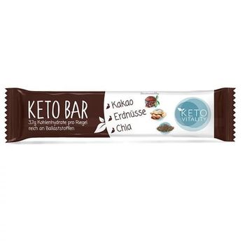 Keto Vitality Riegel 35g Kakao Erdnuss zuckerreduziert