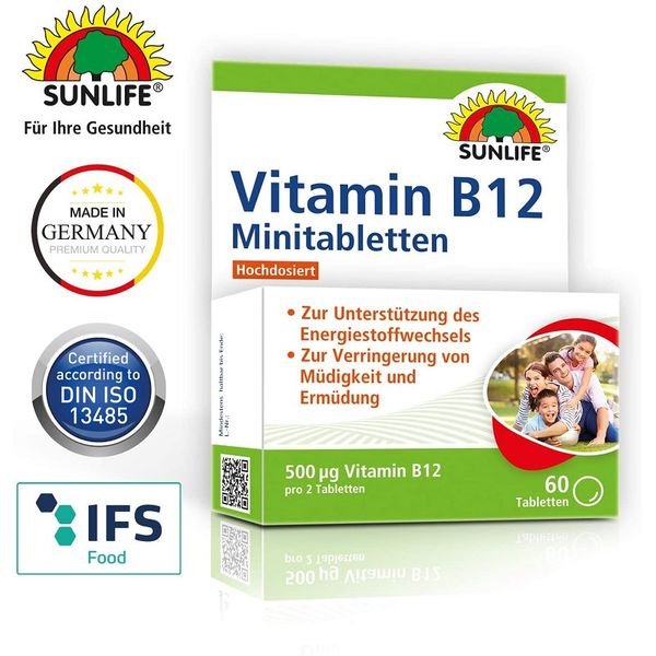 Sunlife Vitamin B12 Hochdosiert 60 Minitabletten