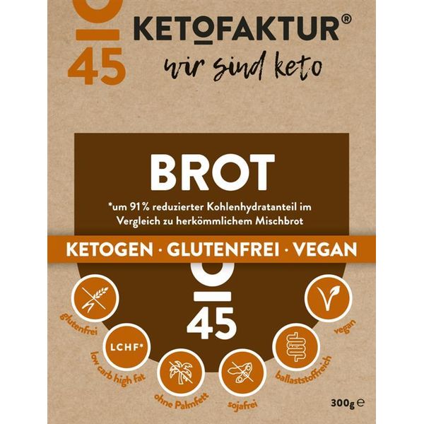 Ketofaktur Brot 300g kohlenhydratreduziert ketogen glutenfrei vegan